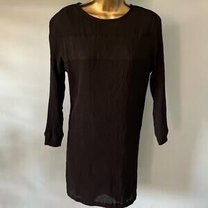 APC silk dress, crepe, long sleeved, shift dress Medium